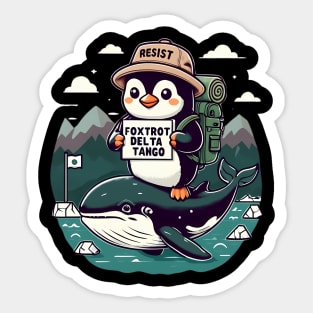 Resist-Penguin Sticker